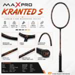 Kranted S( BROWN & bLACK) badminton racket