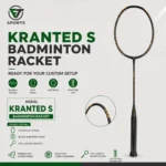 black-and-brown badminton racket