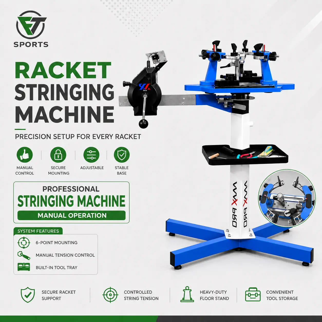 Racket Stringing Machine Ad Racket Stringing Machine - Image 1